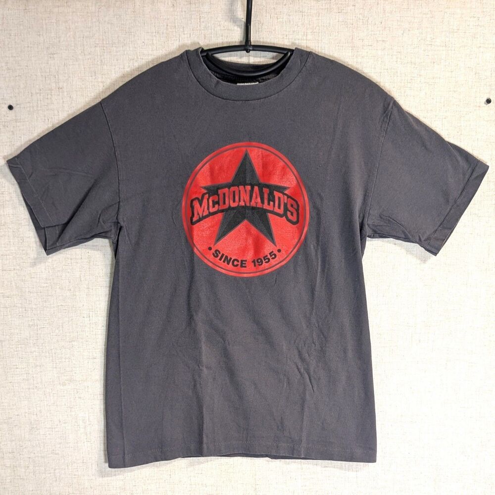 Vintage 90s McDonald's Since 1955 Red Star Anvil Single Stitch T-Shirt Size M